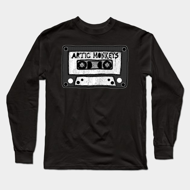 arctic monkeys cassette black and white Long Sleeve T-Shirt by kurokurosaki